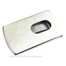 Leather Push-Type Business Card Holder